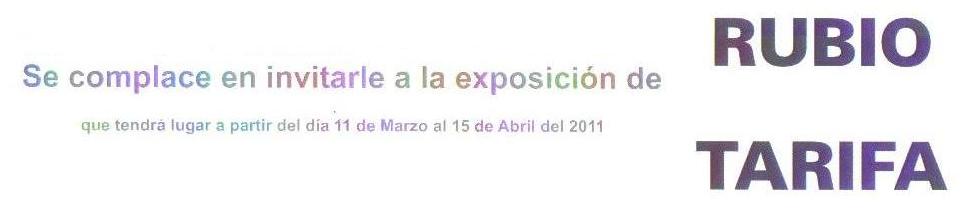 Exposición Vicente Rubio Tarifa